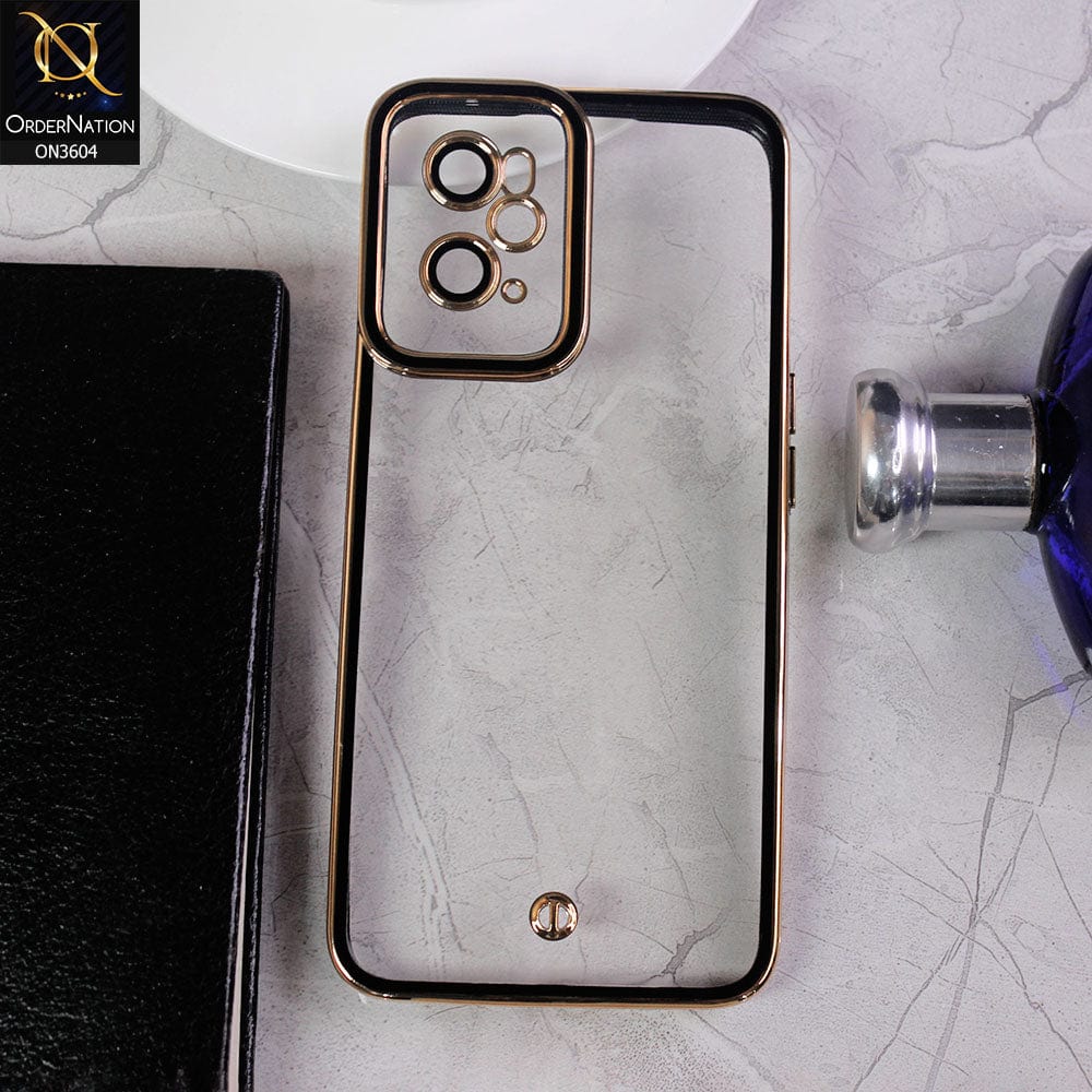 Oppo A36 Cover - Black - New Electroplated Side Borders Camera And Lense Protection Case