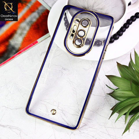 OnePlus 8 Pro Cover - Blue - New Electroplated Side Borders Camera And Lense Protection Case