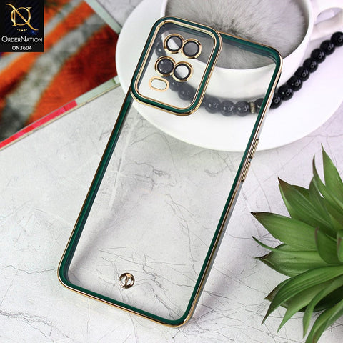 Oppo A54 4G Cover - Green - New Electroplated Side Borders Camera And Lense Protection Case