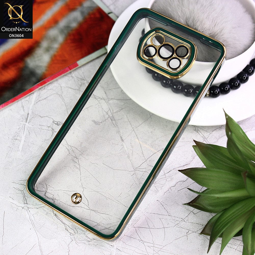 Xiaomi Poco X3 Cover - Green - New Electroplated Side Borders Camera And Lense Protection Case