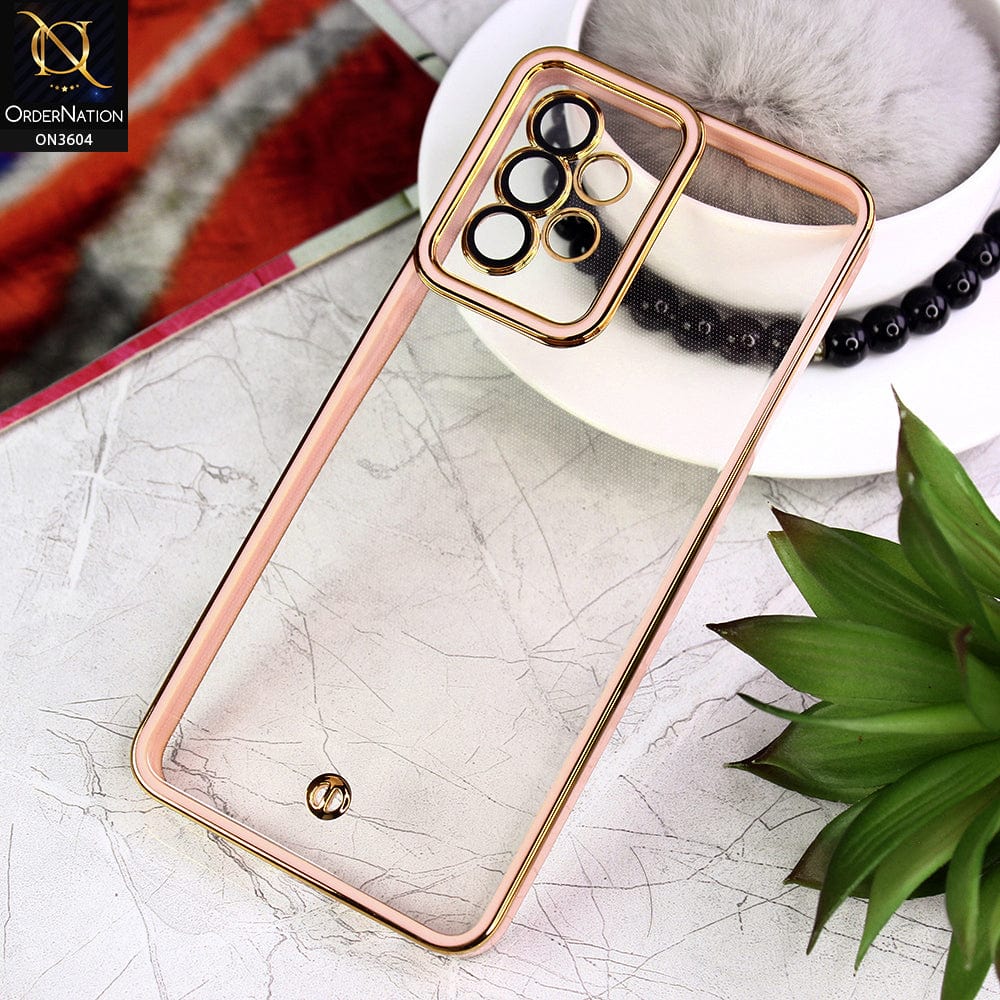 Samsung Galaxy A23 Cover - Pink - New Electroplated Side Borders Camera And Lense Protection Case