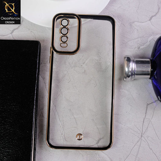 Vivo Y20i Cover - Black - New Electroplated Side Borders Camera And Lense Protection Case