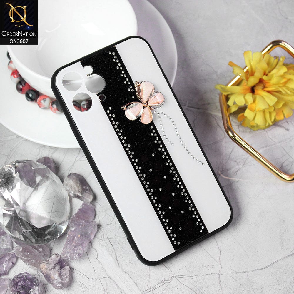 iPhone 11 Pro Cover - Design 1 - Trendy Bling Diamond Soft Borders Fency Tempared Glass Case