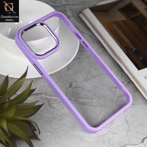 iPhone 14 Pro Max Cover -  Light Purple - J-Case Shang Ping Series With Electroplated Camera Borders Round Borders protective Case