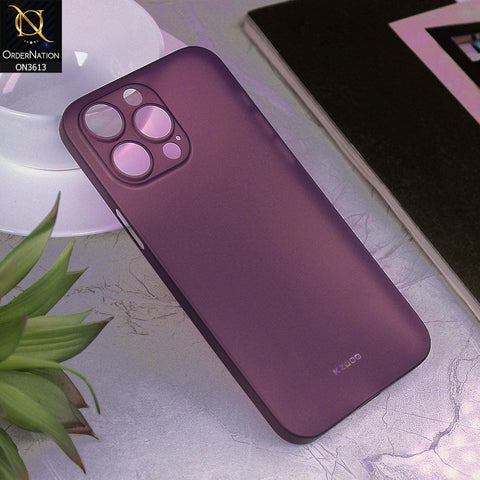 iPhone 14 Pro Max Cover - Purple - All New Stylish KZDOO Air Skin Series Ultra Slim Round Borders High Quality Case