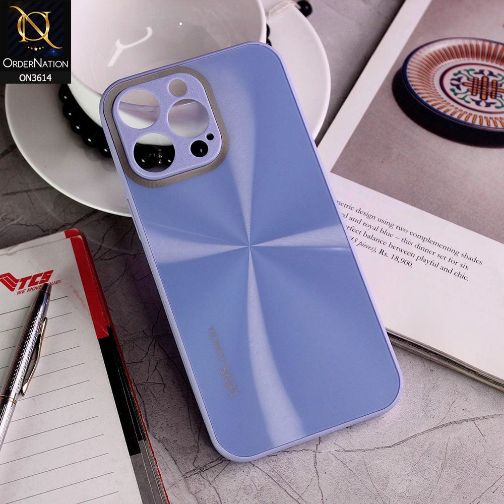 iPhone 14 Pro Max Cover - Purple - Radiant Diamond Ray Reflective Aluminum Furnish Soft Borders Cases