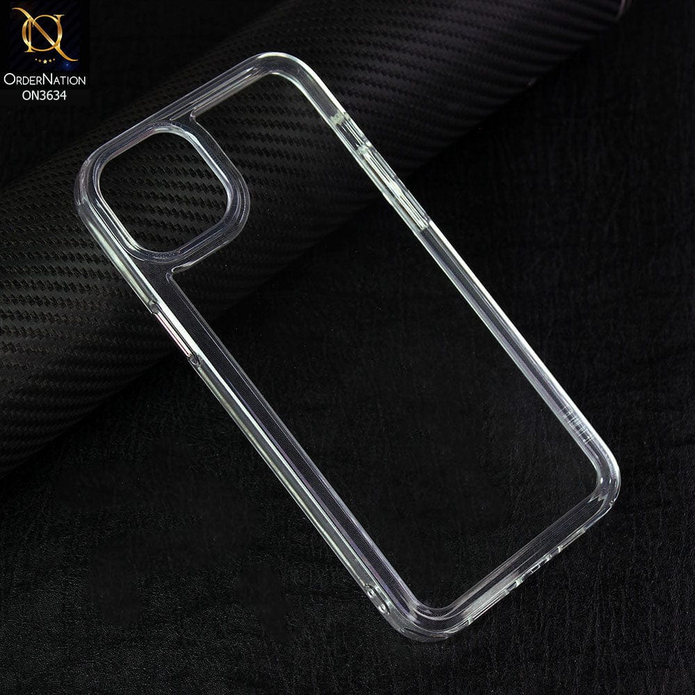 iPhone 14 Cover - Transparent -  Premium Quality No Yellowing Drop Tested Tpu+Pc Clear Soft Edges
