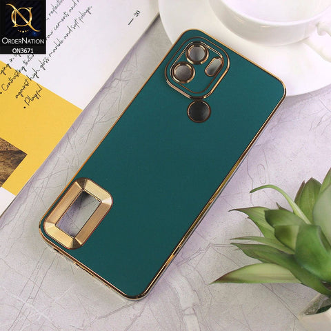 Xiaomi Poco C50 Cover - Green - All New Electroplating Borders With Logo Hole Protective Soft Silicon Case