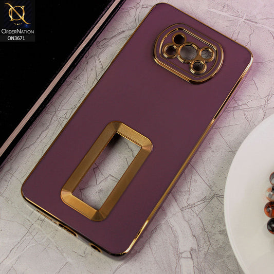 Xiaomi Poco X3 Pro Cover - Mauve - All New Electroplating Borders With Logo Hole Protective Soft Silicon Case