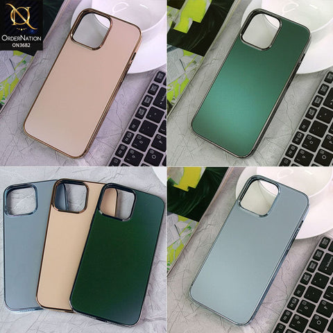 iPhone 11 Pro Max Cover - Green - Magic Mask Q-Series Trendy Electroplated Shiny Borders Scratch Resistant Protective Soft Case