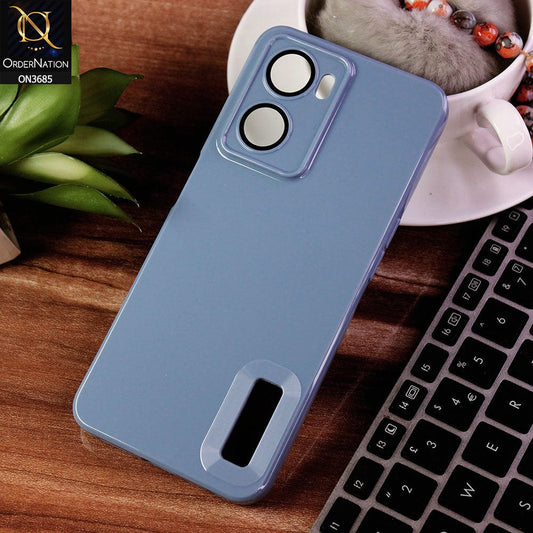 Oppo A77 4G Cover - Gray - Soft Silicone Camera Lense Protector Logo Hole Case