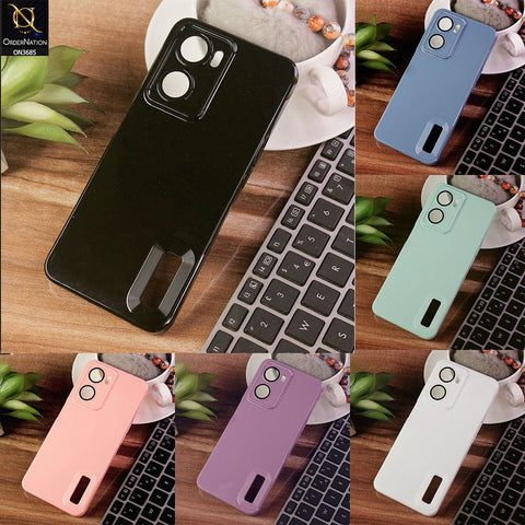 Vivo Y02s Cover - Gray - Soft Silicone Camera Lense Protector Logo Hole Case