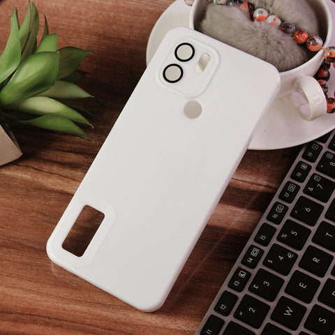 Xiaomi Redmi A1 Plus Cover - White - Soft Silicone Camera Lense Protector Logo Hole Case