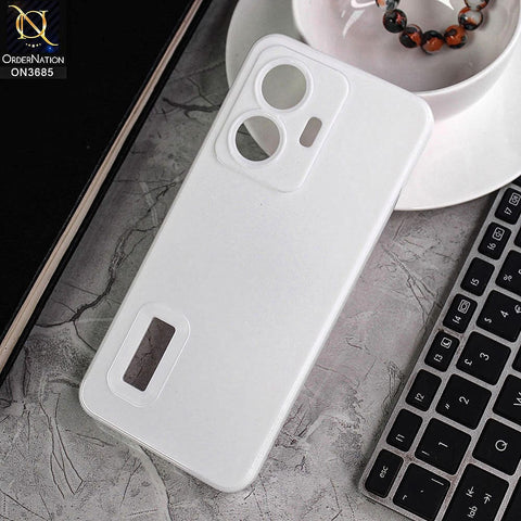 vivo Y55 4G Cover - White - Soft Silicone Camera Lense Protector Logo Hole Case