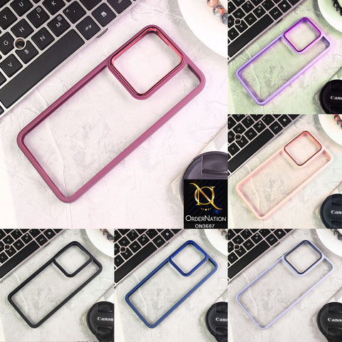 Xiaomi Poco X3 Pro Cover - Gray - New Electroplating Camera Ring Colored Soft Silicon Borders Protective Clear Back Case