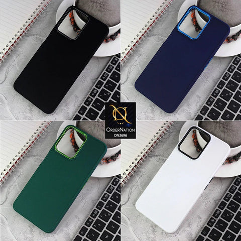 vivo Y20a Cover - Green - New Electroplating Camera Ring Colored Soft Silicon Borders Protective Back Case