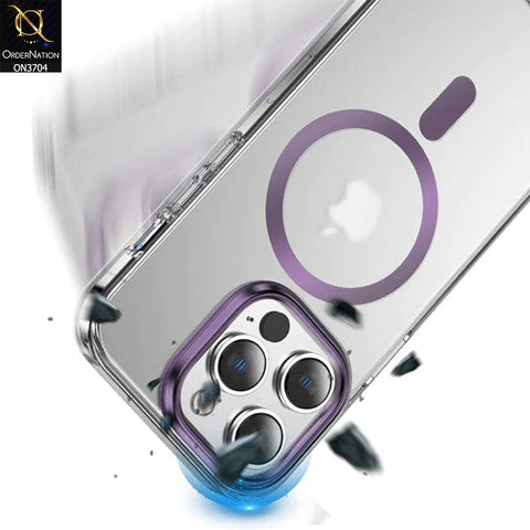 iPhone 14 Pro Max Cover - Purple - Keephone Magnetic Pro Series magsafe Soft Silicone case