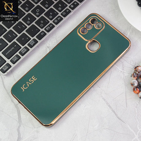 Infinix Hot 11 Play Cover - Green - J-Case New Electroplating Borders  Camera Protection Soft Silicon Case