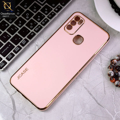 Infinix Hot 9 Play Cover - Pink - J-Case New Electroplating Borders  Camera Protection Soft Silicon Case