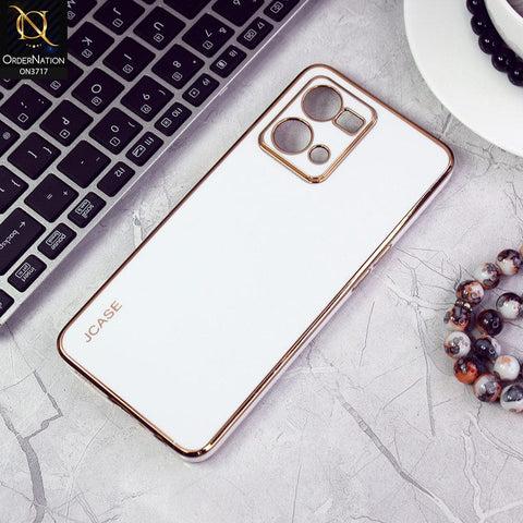 Oppo Reno 7 4G Cover - White - J-Case New Electroplating Borders  Camera Protection Soft Silicon Case