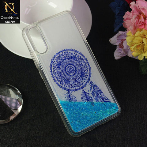 Vivo S1 Cover - Design 1 - New Flower Series Soft Silicone Bling Sparkle Moving  Liquid Glitter Case