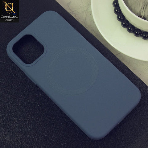 iPhone 12 Pro Max Cover - Blue - Soft Shockproof Sillica Gel Case With Wireless Charging Magnetic Sheet