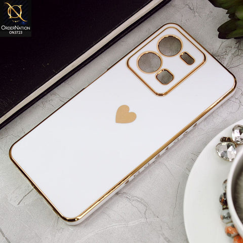 Vivo Y35 4G Cover - White - New Electroplating Borders  Camera Protection Soft Silicon Case