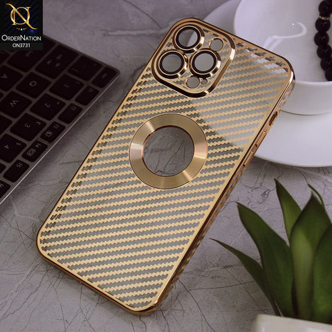 iPhone 13 Pro Max Cover - Golden - new ziggy lines camera protection logo hole case