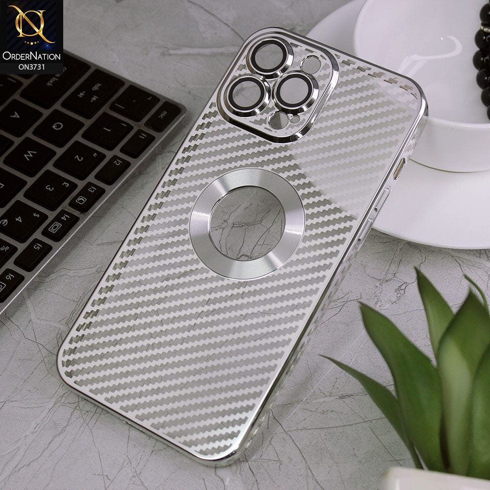 iPhone 13 Pro Max Cover - Silver - new ziggy lines camera protection logo hole case