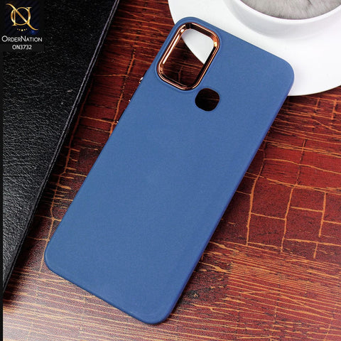 Infinix Hot 11 Play Cover - Blue - Electroplated Camera Border Soft Silicon Case