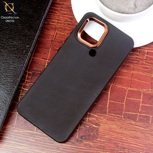 Xiaomi Redmi A1 Plus Cover - Black - Electroplated Camera Border Soft Silicon Case