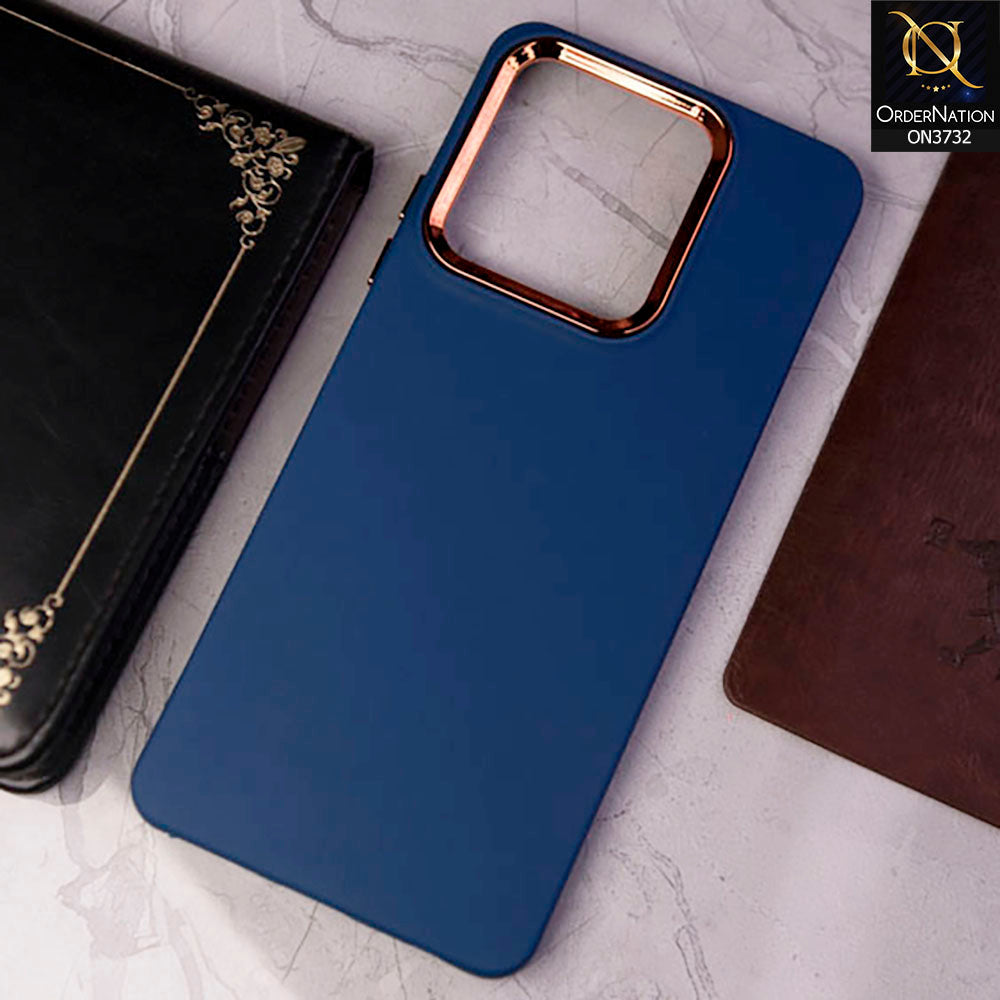 Xiaomi Redmi 13C Cover - Blue - Electroplated Camera Border Soft Silicon Case