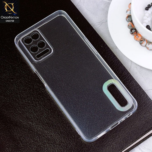 Oppo A54 4G Cover - Transparent - Logo Hole Camera Lense Protection Soft Silicon Transparent Case