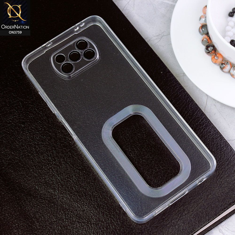 Xiaomi Poco X3 Pro Cover - Transparent - Logo Hole Camera Lense Protection Soft Silicon Transparent Case