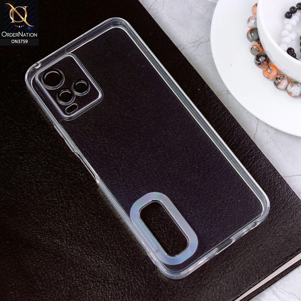 Vivo Y21 Cover - Transparent - Logo Hole Camera Lense Protection Soft Silicon Transparent Case