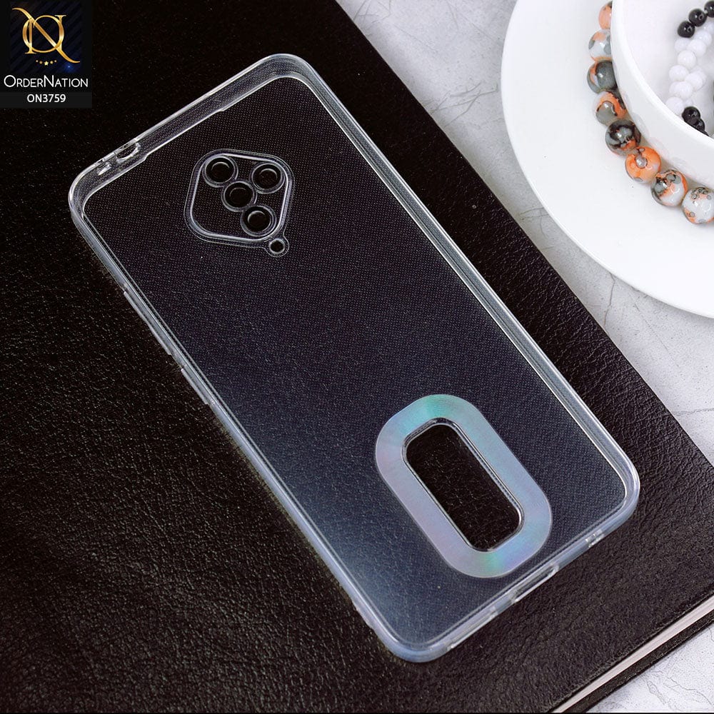 Vivo Y51 (2020 September) Cover - Transparent - Logo Hole Camera Lense Protection Soft Silicon Transparent Case