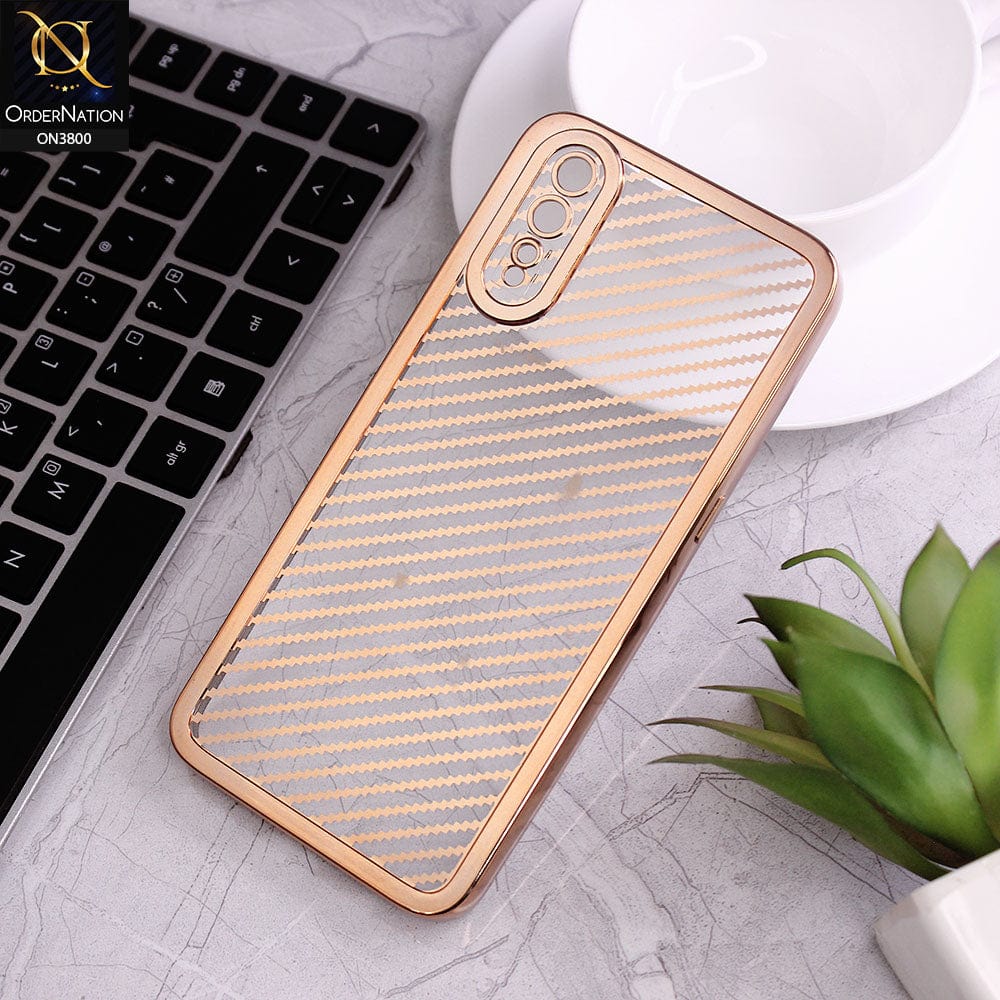 Vivo S1 Cover - Golden - new ziggy lines camera protection Soft Silicon case