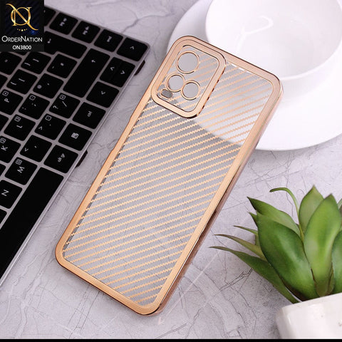 Vivo Y21 Cover - Golden - new ziggy lines camera protection Soft Silicon case