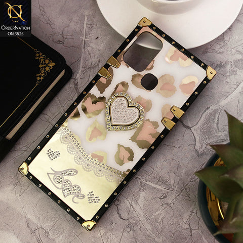 Infinix Hot 9 Play Cover - Design2 - Heart Bling Diamond Glitter Soft TPU Trunk Case With Ring Holder