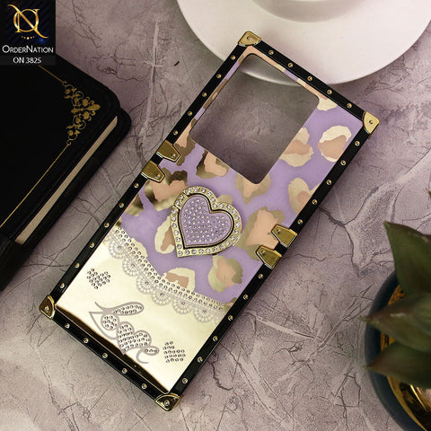 Infinix Note 30 Cover - Design3 - Heart Bling Diamond Glitter Soft TPU Trunk Case With Ring Holder