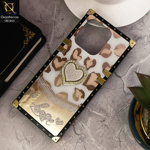 Tecno Spark 10 Pro Cover - Design2 - Heart Bling Diamond Glitter Soft TPU Trunk Case With Ring Holder