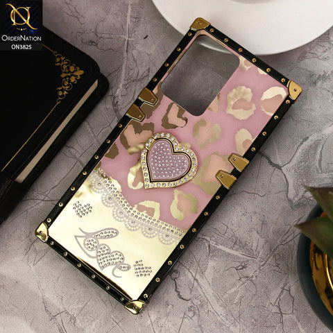 Vivo Y11 2023 Cover - Design 1 - Heart Bling Diamond Glitter Soft TPU Trunk Case With Ring Holder