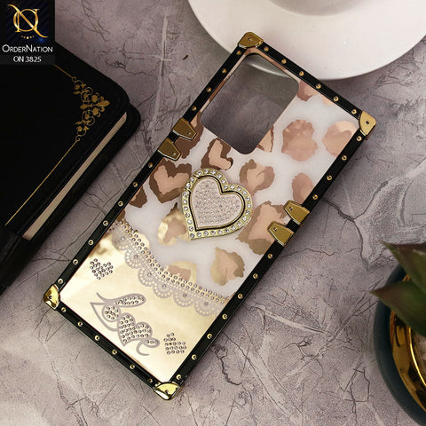 Vivo Y02t Cover - Design 2 - Heart Bling Diamond Glitter Soft TPU Trunk Case With Ring Holder