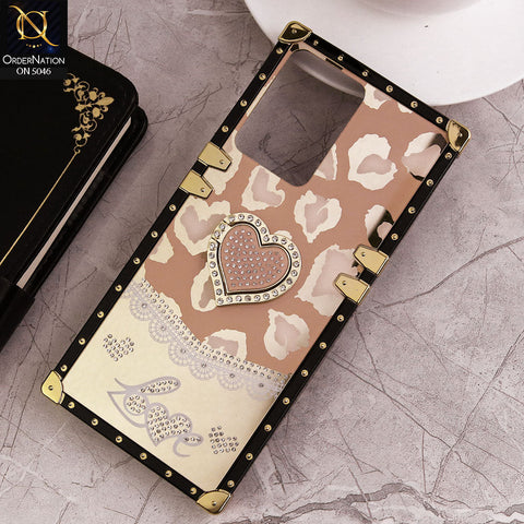 Vivo Y02t Cover - Design5 - Heart Bling Diamond Glitter Soft TPU Trunk Case With Ring Holder