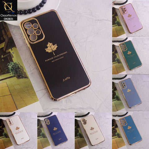 Vivo Y11s Cover - Design 4 - New Electroplating Borders Maple Leaf Camera Protection Soft Silicone Case