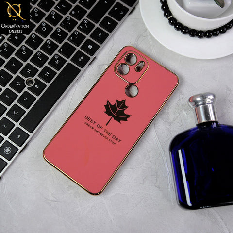 Xiaomi Poco C50 Cover - Design 11 -  New Electroplating Borders Maple Leaf Camera Protection Soft Silicone Case