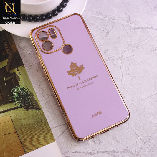 Xiaomi Poco C50 Cover - Design 2 - New Electroplating Borders Maple Leaf Camera Protection Soft Silicone Case