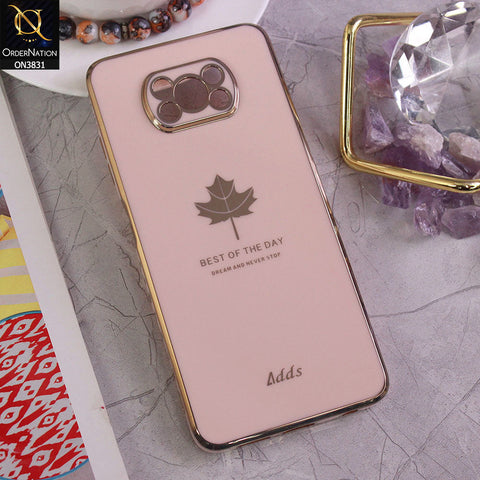 Xiaomi Poco X3  Cover - Design 9 -  New Electroplating Borders Maple Leaf Camera Protection Soft Silicone Case