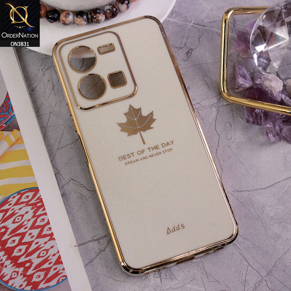 Vivo Y35 Cover - Design 7 - New Electroplating Borders Maple Leaf Came ...