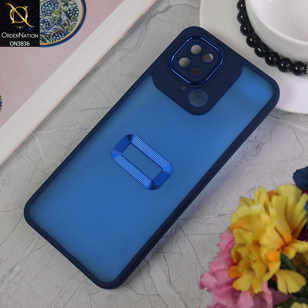 Xiaomi Redmi 10C Cover - Blue - New Crystal CD Crome Case With Electroplating Camera Ring Soft Silicone Case